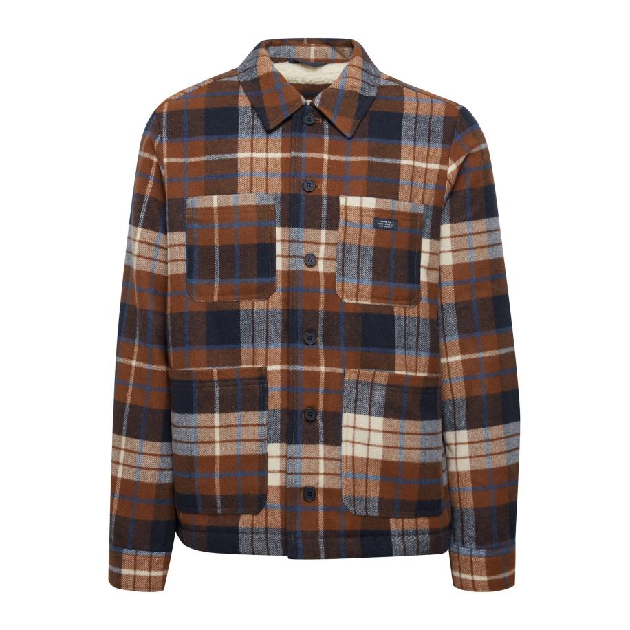 Blend BLEND Tussenjas beige / blauw / bruin / grijs -