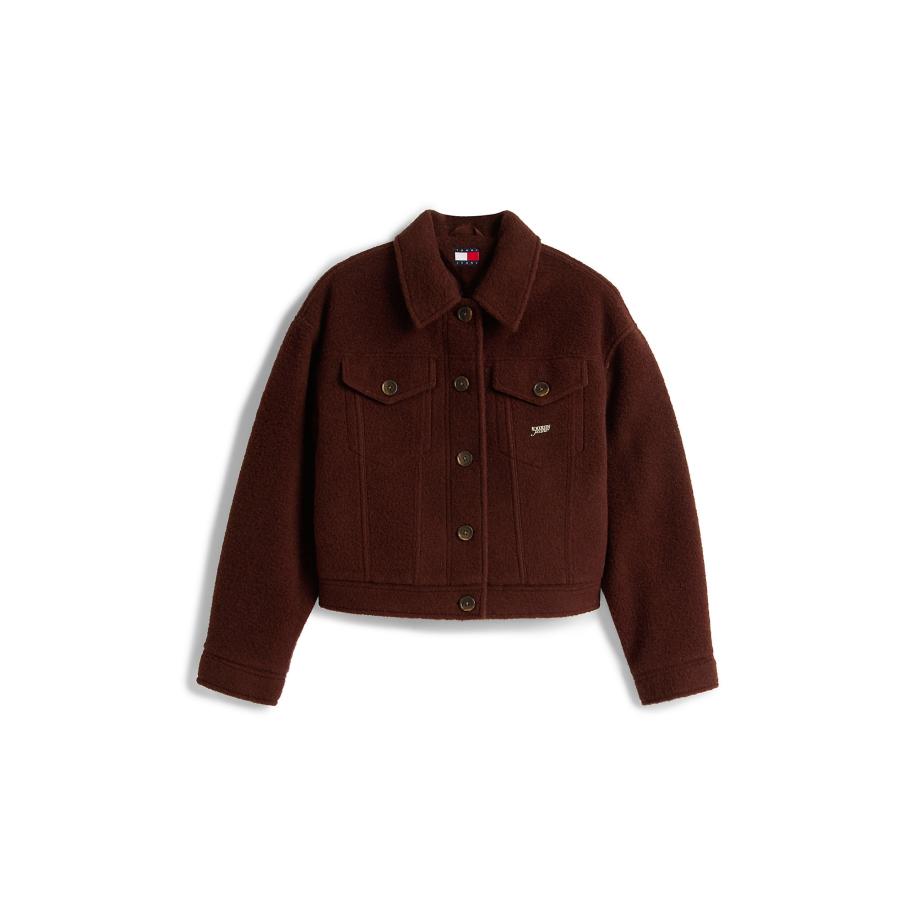 Tommy Jeans Tommy Jeans Tussenjas donkerbruin -