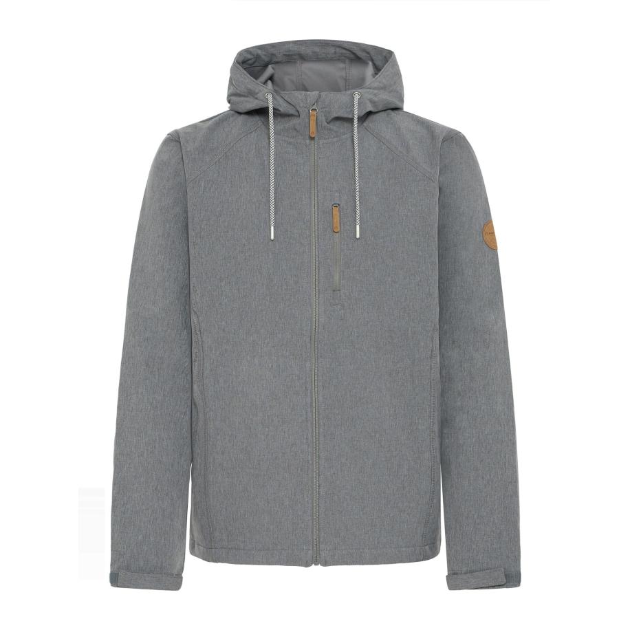 North Bend North Bend Sportjas Thore M donkergrijs / grijs gemêleerd -