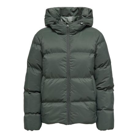 Only ONLY Winterjas donkergroen