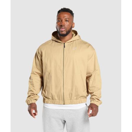 Gymshark Oversized Hooded Jacket Sand Beige