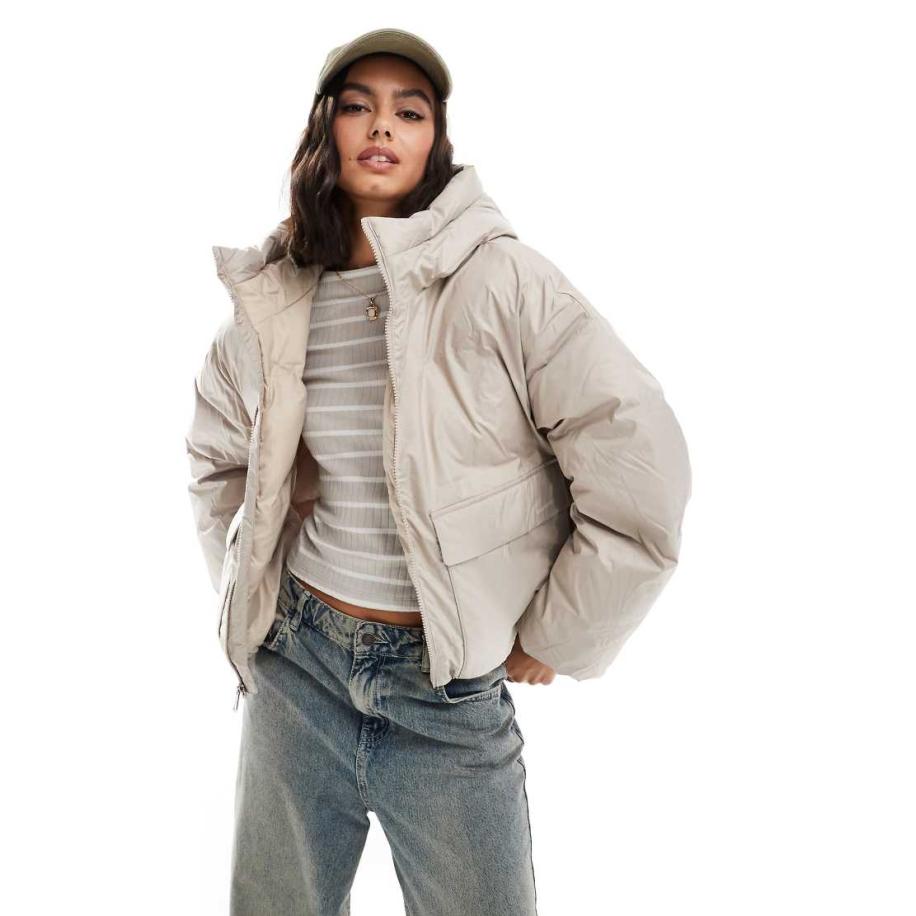 Converse Kort gewatteerd jack in beige-Bruin Bruin