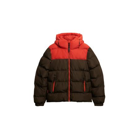 Superdry Tussenjas donkerbruin / rood