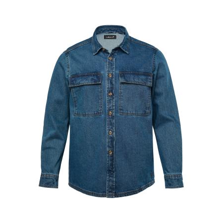 men plus Men Plus Tussenjas blauw denim