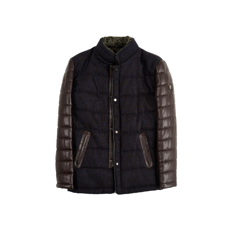 Pierre Cardin PIERRE CARDIN Winterjas ultramarine blauw / bruin -