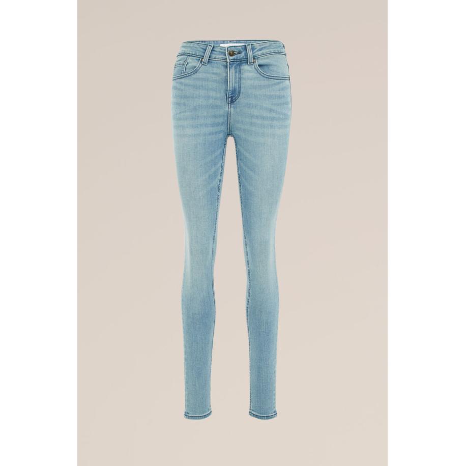 Blue Ridge dames superskinny jeans - THE HUGGER - Super Skinny Fit - Lichtblauw - Katoen - Maat: 26/30 Blauw
