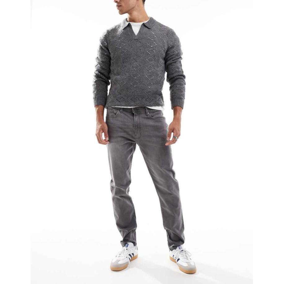 DTT - Slim-fit stretchjeans in grijs Grijs