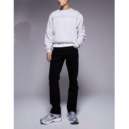 River Island - Jeans met rechte pijpen in zwart