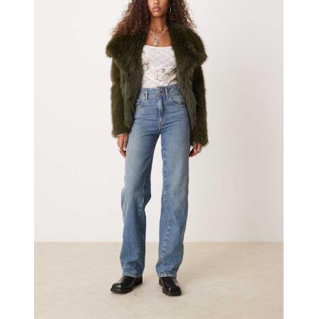 Free People Aster Jeans met rechte pijpen in blauw