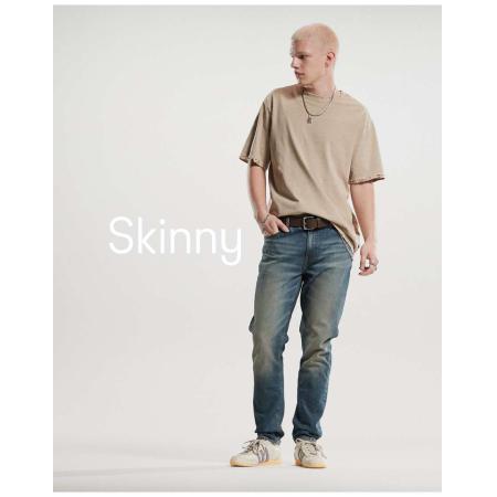 ASOS DESIGN - Skinny jeans in blauw met donkere wassing en tint
