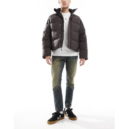 DTT - Stugge slim-fit jeans in middenblauw met vintage tint