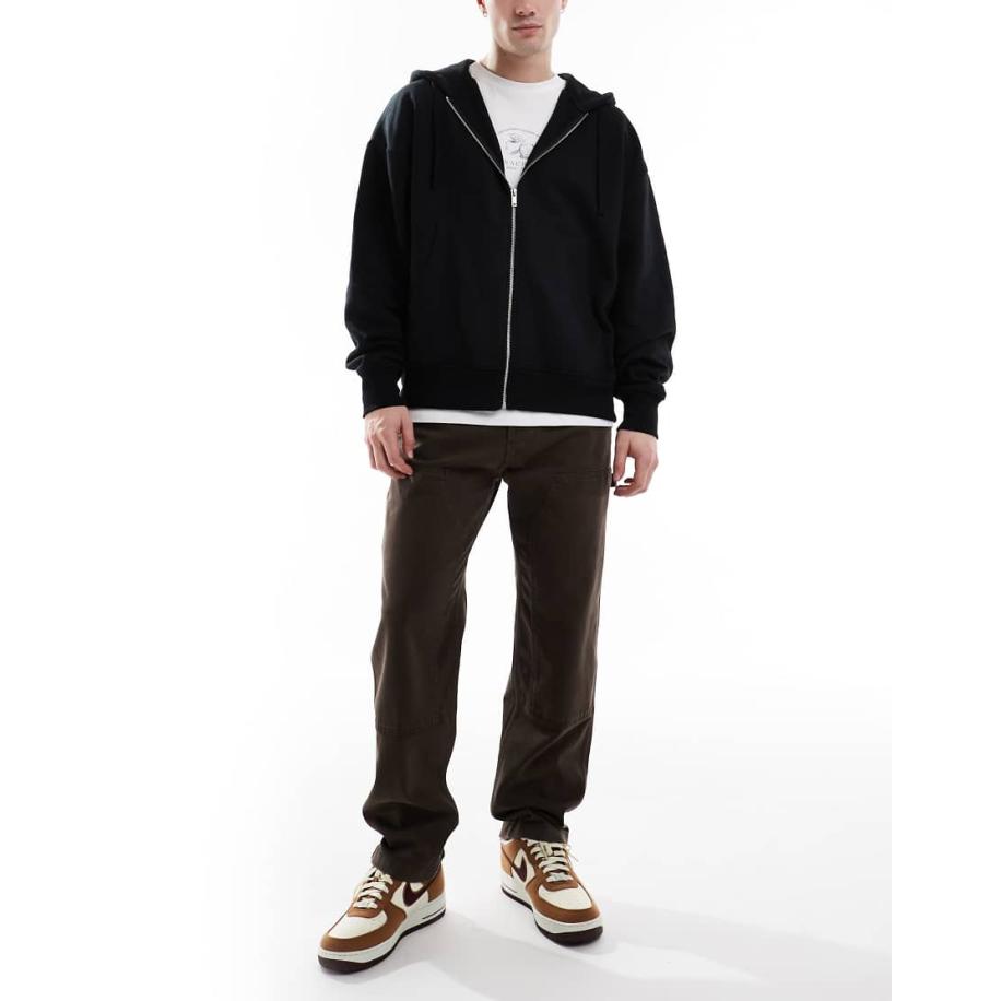 Hollister - Baggy jeans met paneeldetail in bruin Bruin