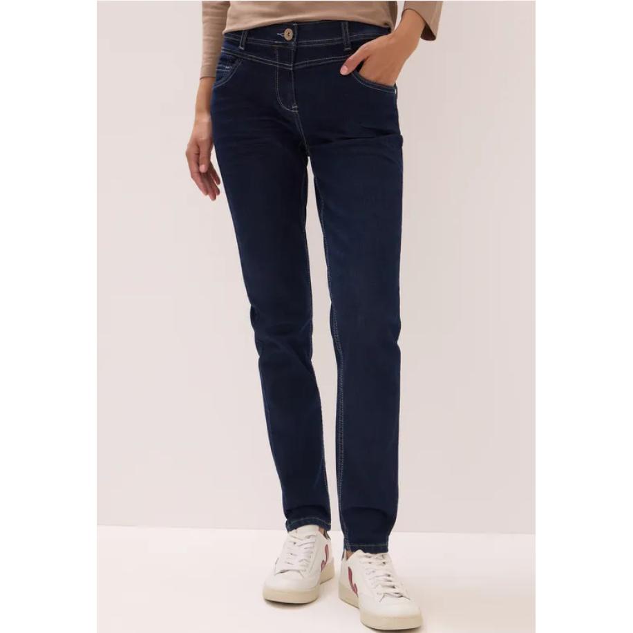 CECIL Casual fit gespoelde jeans Blauw