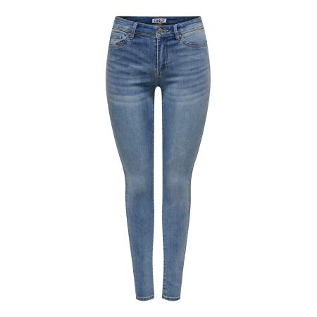 ASOS DESIGN Jaren 90 rechte jeans met geknoopte taille in indigo-Blauw