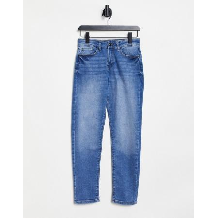 JDY Newtyson Mom jeans met hoge taille in blauw