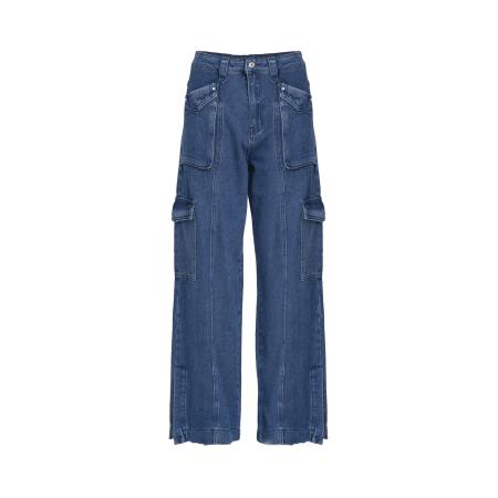 Influencer Influencer Cargojeans blauw denim