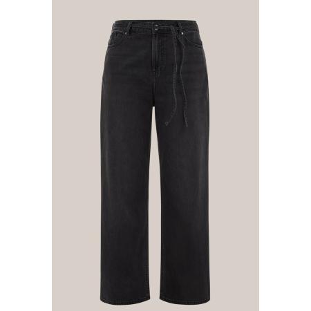 Blue Ridge dames wide leg jeans - Curve high waist - Zwart - Katoen - Plus Size Maat: 44