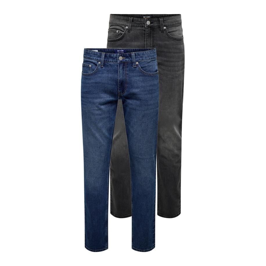 Only & Sons Only & Sons Jeans ONSWEFT blauw denim / black denim -