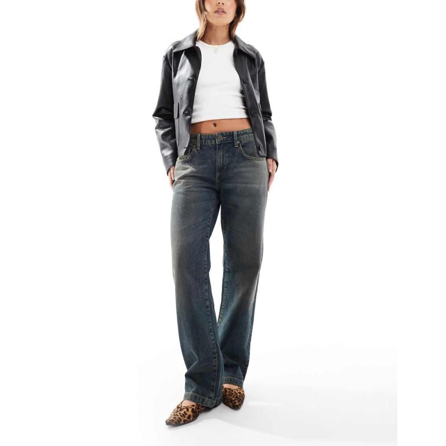 Cotton On Rechte jeans met lage taille in blauw Blauw