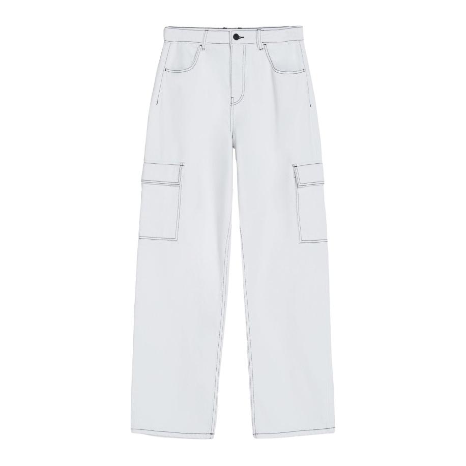 Bershka Bershka Cargojeans offwhite -
