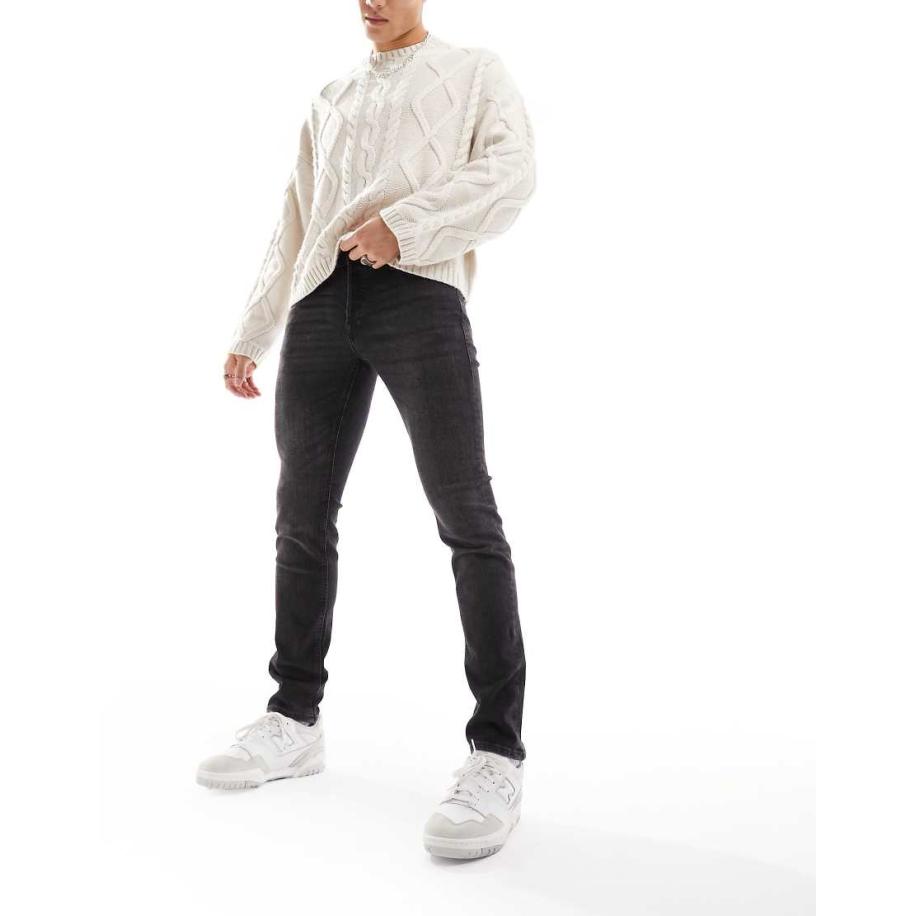 Jack & Jones - Glenn - Smalle jeans in zwart met wassing Zwart