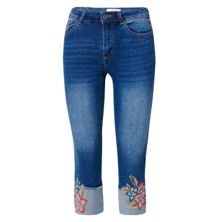 KOROSHI KOROSHI Jeans blauw denim / safraan / rood / wit