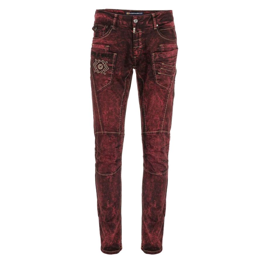 Cipo & Baxx CIPO & BAXX Jeans wijnrood -