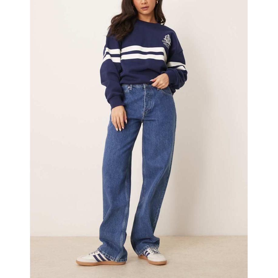 Calvin Klein Jeans Losse jeans in jaren 90 stijl in mid-wash-Blauw Blauw