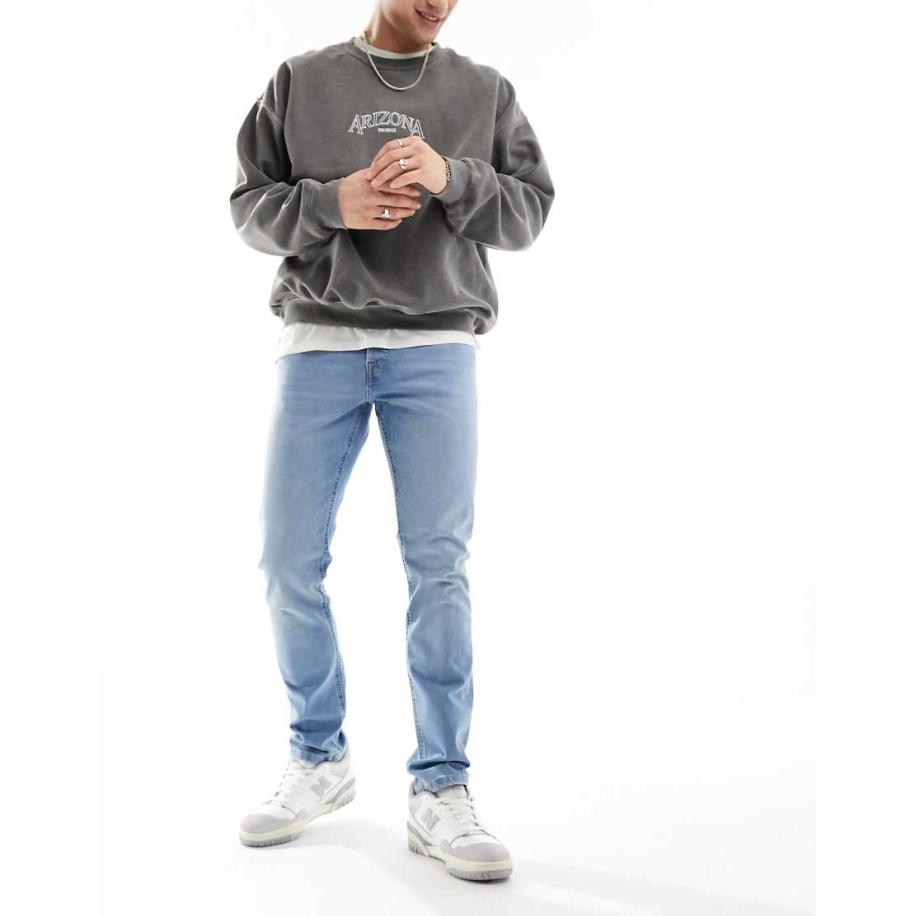 Jack & Jones - Glenn - Smalle jeans in lichtblauw Blauw