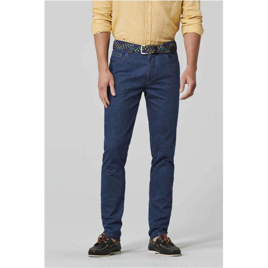 Meyer Dublin Jeans blauw, Effen Blauw