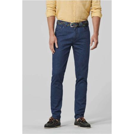 Meyer Dublin Jeans blauw, Effen