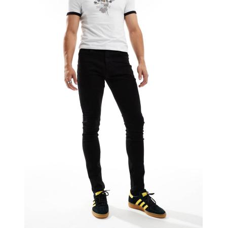 COLLUSION - Skinny jeans met halfhoge taille in zwart