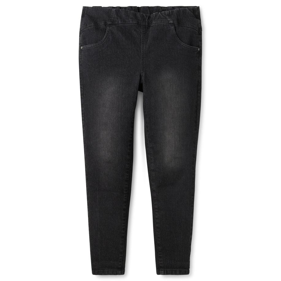 SHEEGO Jeggings black denim Zwart