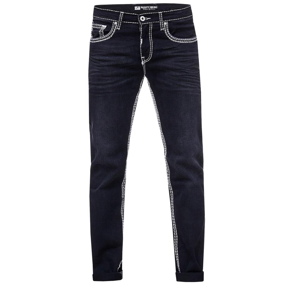 Rusty Neal Rusty Neal Jeans LEVIN 7 zwart / wit -