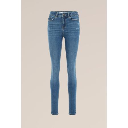 Blue Ridge dames superskinny jeans - THE HUGGER - Super Skinny Fit - Donkerblauw - Katoen - Maat: 26/30