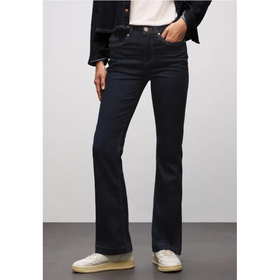 Street One Uitgerolde Bootcut jeans Blauw