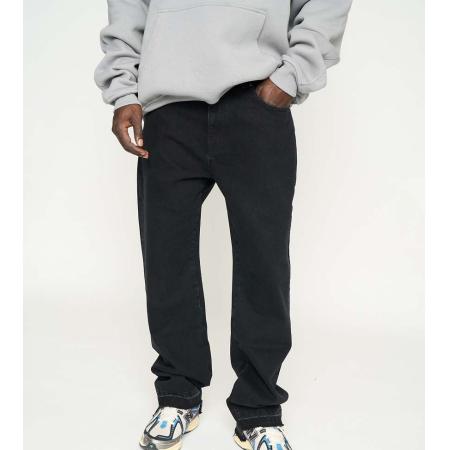 Multiply Apparel - Denim jeans met afsnijding in zwart