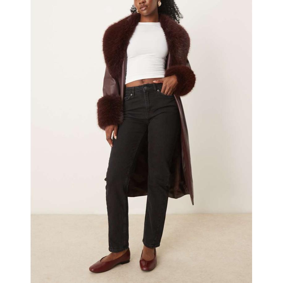 Selected Femme Smalle jeans met asymmetrisch detail in zwart Zwart