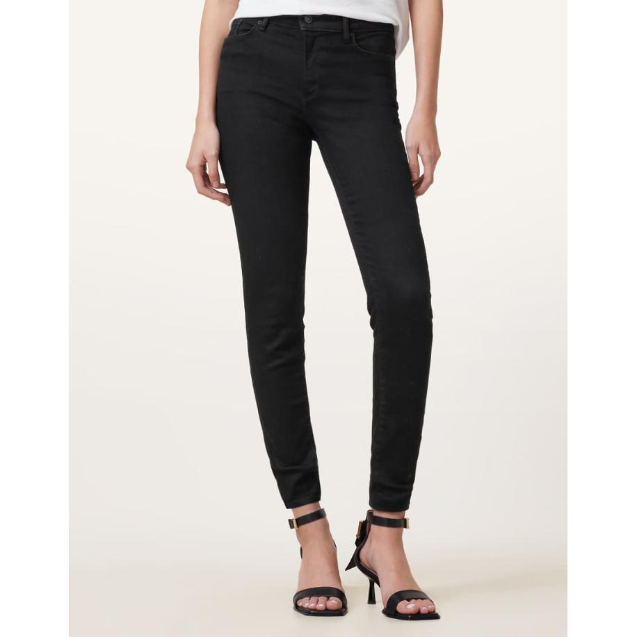 AllSaints Miller Size Me Jeans in zwart Zwart