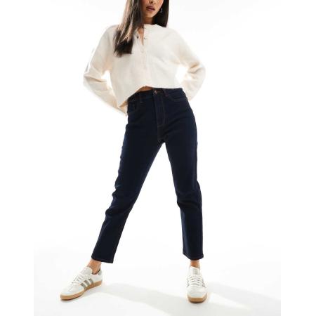 New Look Hannah Jeans met rechte pijpen in marineblauw