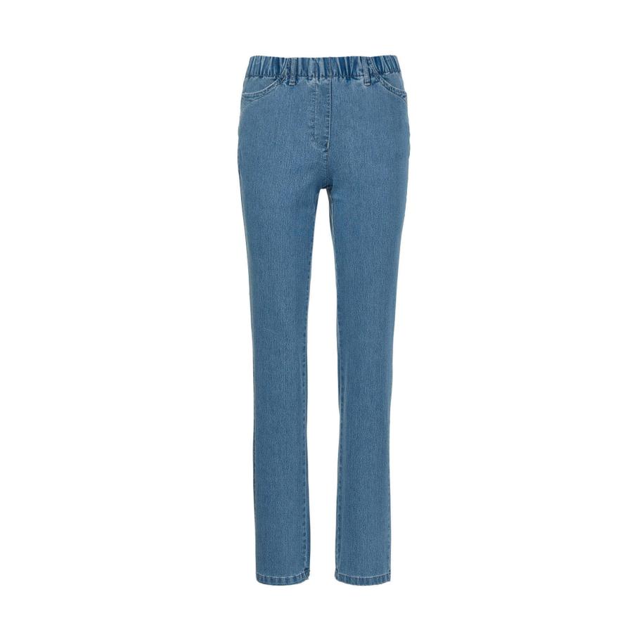 Goldner Goldner Jeans Louisa blauw denim / grijs / olijfgroen -