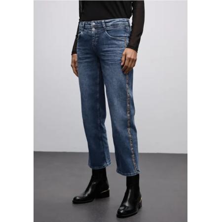Street One Straight Legs jeans met tape -