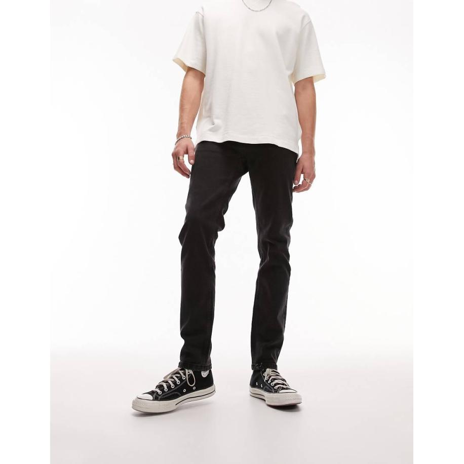 Topman - Skinny jeans in zwarte wassing Zwart