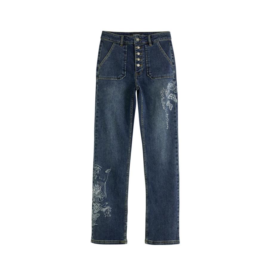 Desigual Desigual Jeans blauw denim / wit -