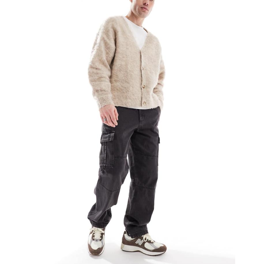 Jack & Jones - Eddie - Baggy cargojeans in zwart met wassing Zwart