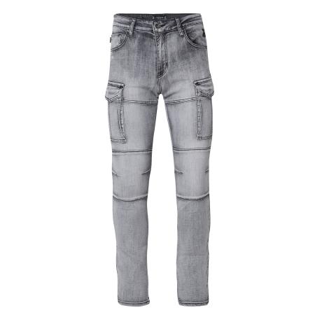 KOROSHI KOROSHI Cargojeans grey denim