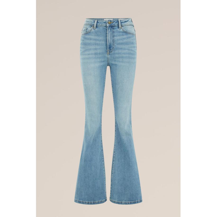 Blue Ridge dames high rise flared jeans high waist - Blauw - Katoen - Maat: 26/30 Blauw