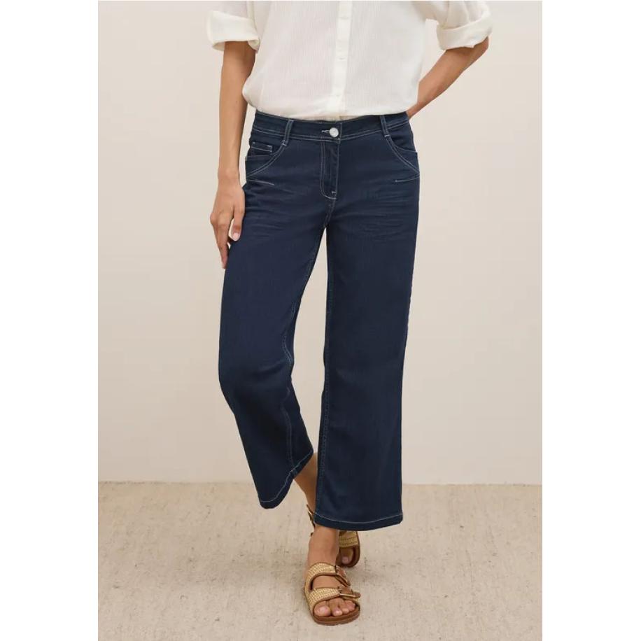 CECIL Uitgerolde Wide Legs jeans Blauw