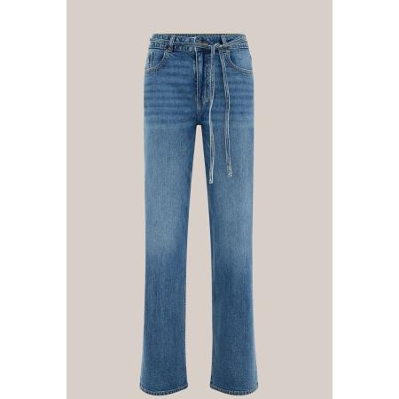 Blue Ridge dames High rise wide leg jeans high waist - Donkerblauw - Katoen - Maat: 28