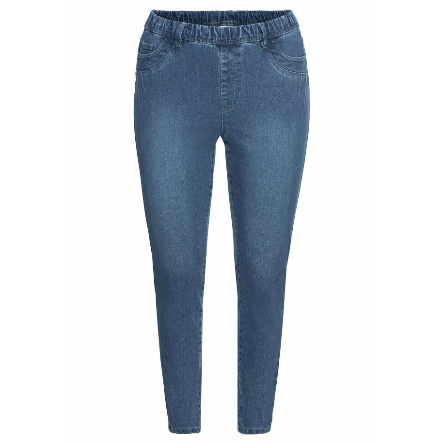 SHEEGO Jeggings blauw denim Blauw